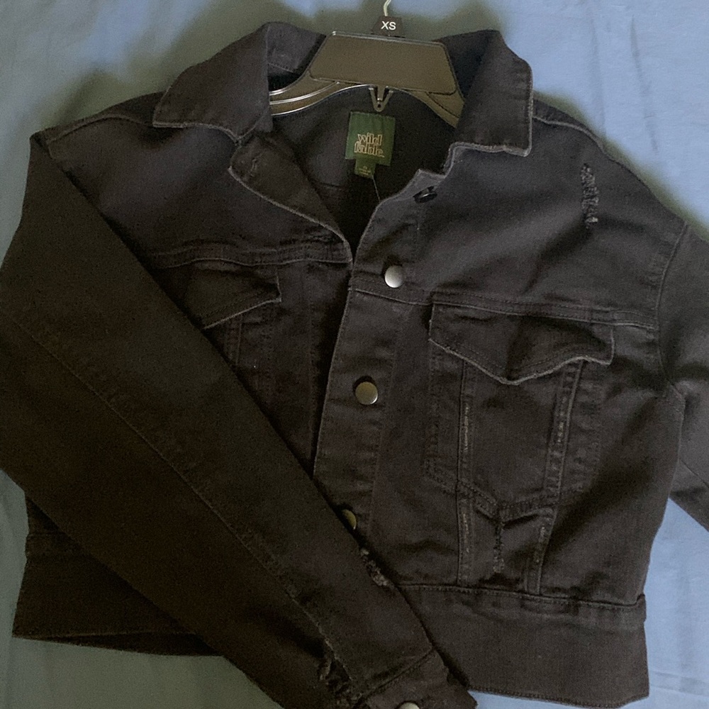 cropped black jacket